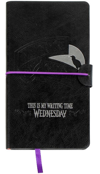 Cestovní a pracovní poznámkový blok Netflix|Wednesday: Tohle je můj čas na psaní (12 x 19,5 cm)