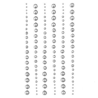 Perełki samoprzylepne Silver mix 120szt