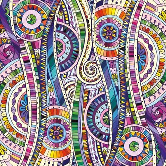 YAZZ Čtvercové puzzle Geometrická mandala 1023 dílků