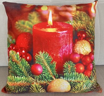 Vánoční polštář CHRISTMAS CANDLES V. 40x40 cm Mybesthome