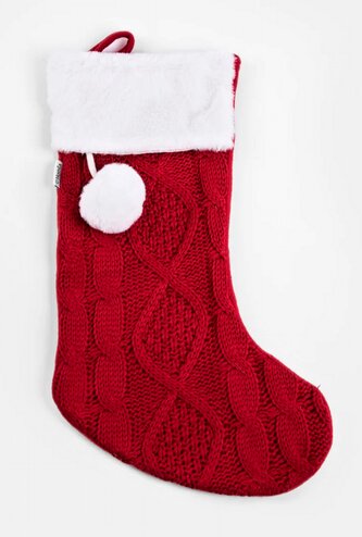 Vánoční mikulášská punčocha | GEILL | háčkovaná s bambulí | 705526 Homla