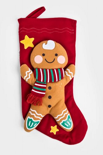 Vánoční mikulášská punčocha | BOWII | vzor perníček | 46 cm | XM24 | 705373 Homla