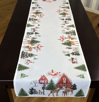 Vánoční ubrus - běhoun na stůl XMAS MOOD 40x140 cm Mybesthome