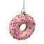 OZDOBA VÁNOČNÍ DONUT 9,5X3,3X11CM SKLO