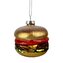 OZDOBA VÁNOČNÍ HAMBURGER 7,5X8,5CM SKLO