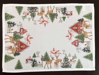 Vánoční dekorační ozdobný ubrousek XMAS MOOD 32x45 cm Mybesthome