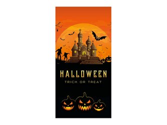 Halloween Banner, Strašidelný dům, 90x180cm