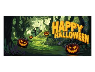 Halloween Banner, Strašidelný les, 400x180cm