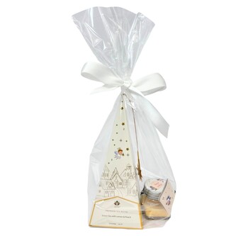 HOME ELEMENTS Vánoční set svíčka 28g, čaj zelený s citrónem a broskví Andělíček