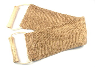 175 MAGNUM masážní a mycí pás sisal,dřevěné rukojeti