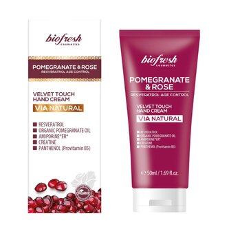 Biofresh Pomegranate & Rose AGE CONTROL sametový krém na ruce s extraktem z granátovníku a růže 50 ml