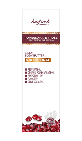 Biofresh Pomegranate & Rose AGE CONTROL sametově jemné telové máslo s extraktem z granátovníku a růže 200 ml