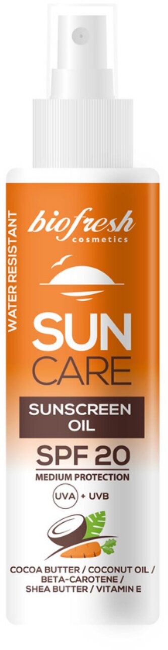 BioFresh Voděodolný olej na opalování s kokosovým olejem SPF 20 150 ml