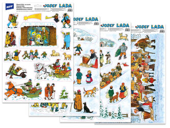 folia okienna świąteczna Josef Lada VA019 30x42cm 8885838