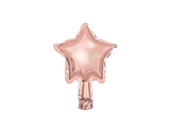 Foliový balonek hvězda rosegold 12 cm - 25ks