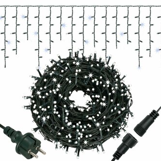 LED krápníky - 14,5m, 300LED, IP44, studená bílá + záblesky LED krápníky - 14,5m, 300LED, IP44, studená bílá + záblesky