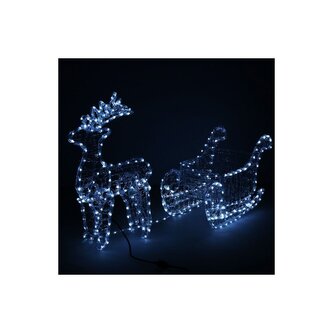 LED Sob se saněmi - 150cm, 312LED, IP44, studená bílá