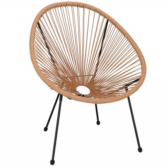 Ratanové zahradní křeslo hnědé SPRINGOS LOA GF0084