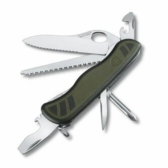 Victorinox 0.8461.MWCHB1 Soldiers Knife multifunkčný nôž 111 mm, zeleno-čierna, 10 funkcií, blister