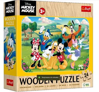 Puzzle drewniane 24 Mickey z przyjaciółmi TREFL Puzzle drewniane 24 Mickey z przyjaciółmi TREFL