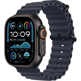 Apple Watch 49/44/45/46mm námořnicky modrý oceánský řemínek s černým titanem