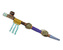 Dřevěná dekorace Indiánská dýmka míru - 60 cm - var. N