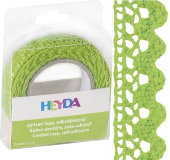 Páska textilní samolepicí - zelená