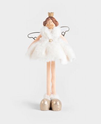 Skřítek | AURIE | anděl stojící ve fleecové sukni 36 cm | 705359