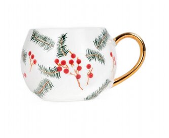Hrnek | KORIS | soudek s větvičkami a pozlacenou rukojetí | 0,5 l | 712791