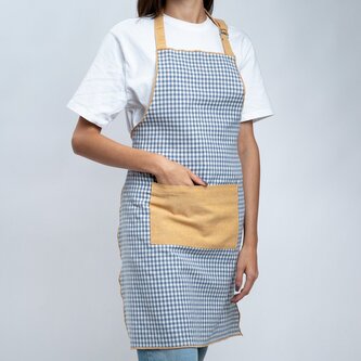 Kuchyňská bavlněná zástěra  | KIRA | s kostkovaným vzorem | 60x80 cm | 703676