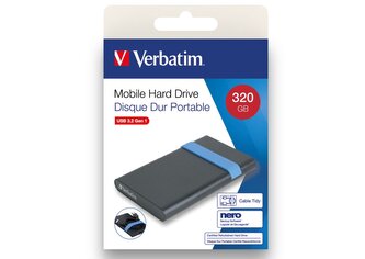 HDD 2.5" 320GB USB 3.2 Gen 1, recertifikovaný pevný disk Verbatim
