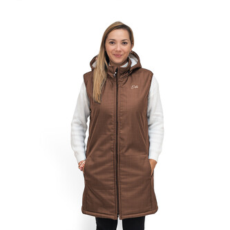 Dámská zimní softshellová vesta s beránkem Brown; Barva: hnědá; Velikost: XS
