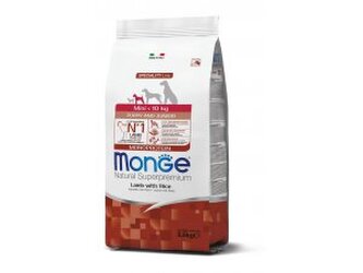MONGE DOG Mini  Puppy & Junior Jehně, rýže 2,5kg 28/18