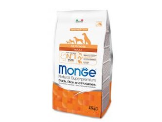 MONGE DOG Kachna, rýže, brambory 2,5kg 26/16