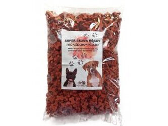 Kostičky hovězí 2,5kg sáček - poloměkký pamlsek