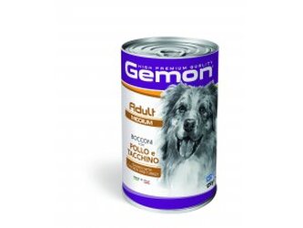 GEMON Dog HP Medium kousky kuřecí krocan 1250g/12bal