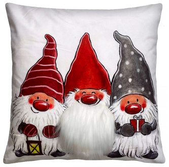 Vánoční polštář s 3D aplikací VÁNOČNÍ SKŘÍTKOVÉ III. 40x40 cm Mybesthome