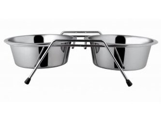 Dvojmiska LAVOR nerez se stojanem (chrom) 0,2l/11,5cm (60)