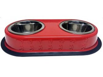 Dvojmiska nerez ČERVENÁ 0,7l/16,5cm(24)