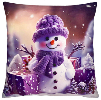 Vánoční polštář SNĚHULÁČEK 40x40 cm Mybesthome