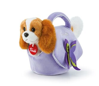 Torebka z pluszowym pieskiem Fiolet Trudi