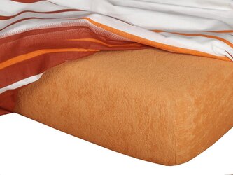Dadka Froté prostěradlo karamel 100x220x20 cm