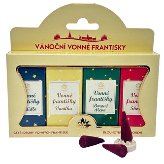 ARÔME Vánoční vonné františky s držákem, mix vůní