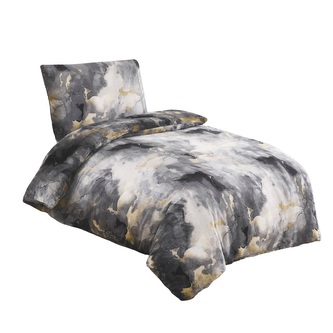 Jahu Povlečení mikroflanel Mramor šedý 140x200, 70x90 cm