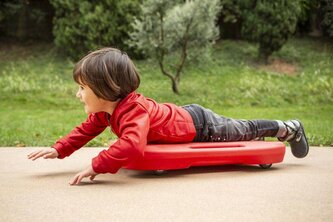 Czerwona deskorolka deska na kółkach Mini Eolo Italtrike