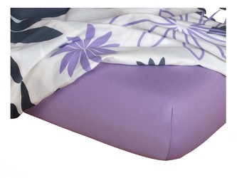 Dadka Jersey prostěradlo fialová 60x120x10 cm