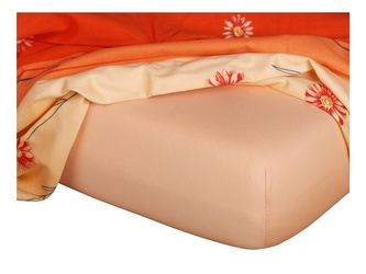 Dadka Jersey prostěradlo meruňka 100x220x20 cm