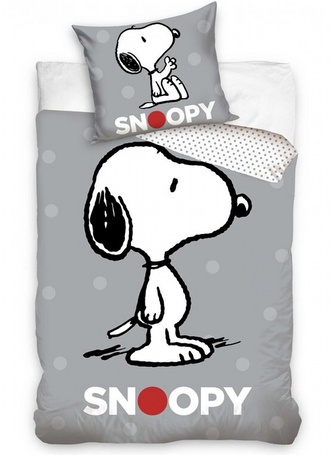 Carbotex Povlečení Snoopy Grey 140x200, 70x90 cm