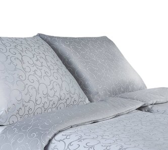 Dadka Povlečení damašek Ornella šedá DUO 140x200, 70x90 cm
