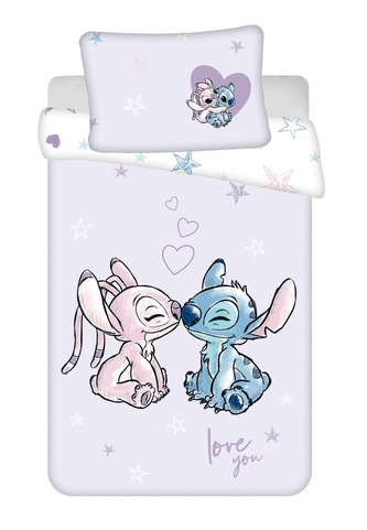 Jerry Fabrics Povlečení do postýlky Lilo and Stitch Purple baby 100x135, 40x60 cm